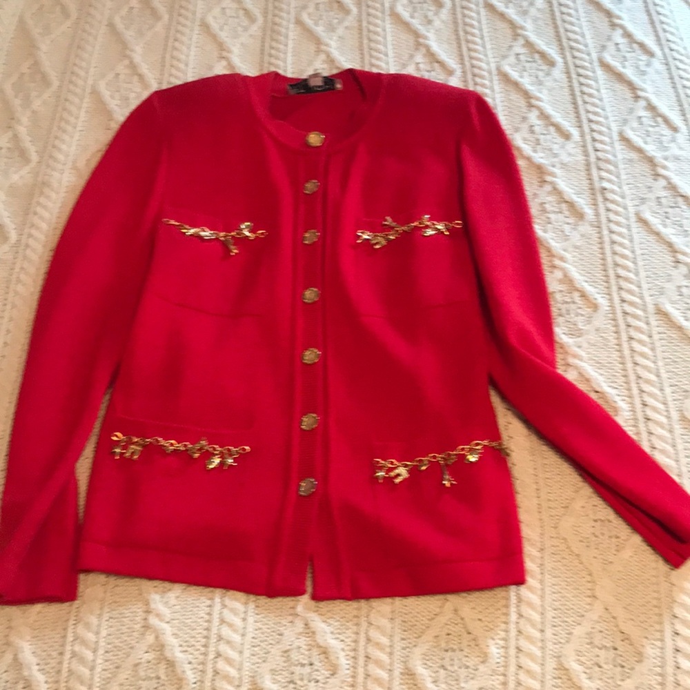 St. John Evening Marie Gray suit Paris charms 10 - Picture 12 of 14